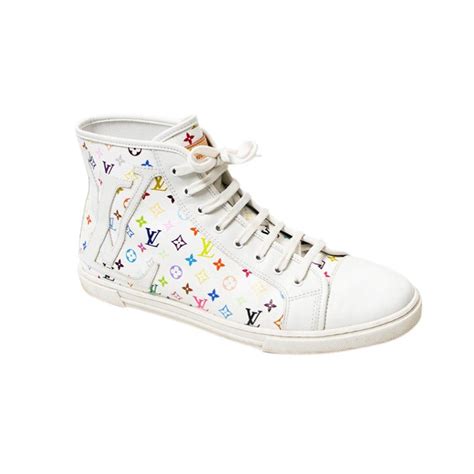 louis vuitton white multicolor shoes|all white louis vuitton shoes.